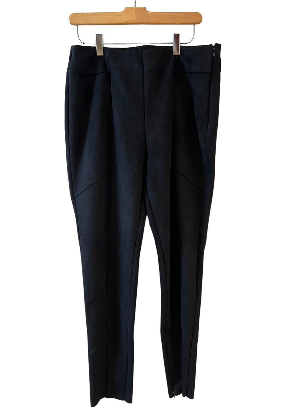 Charlie Paige Faux Suede Skinny Pants Black L